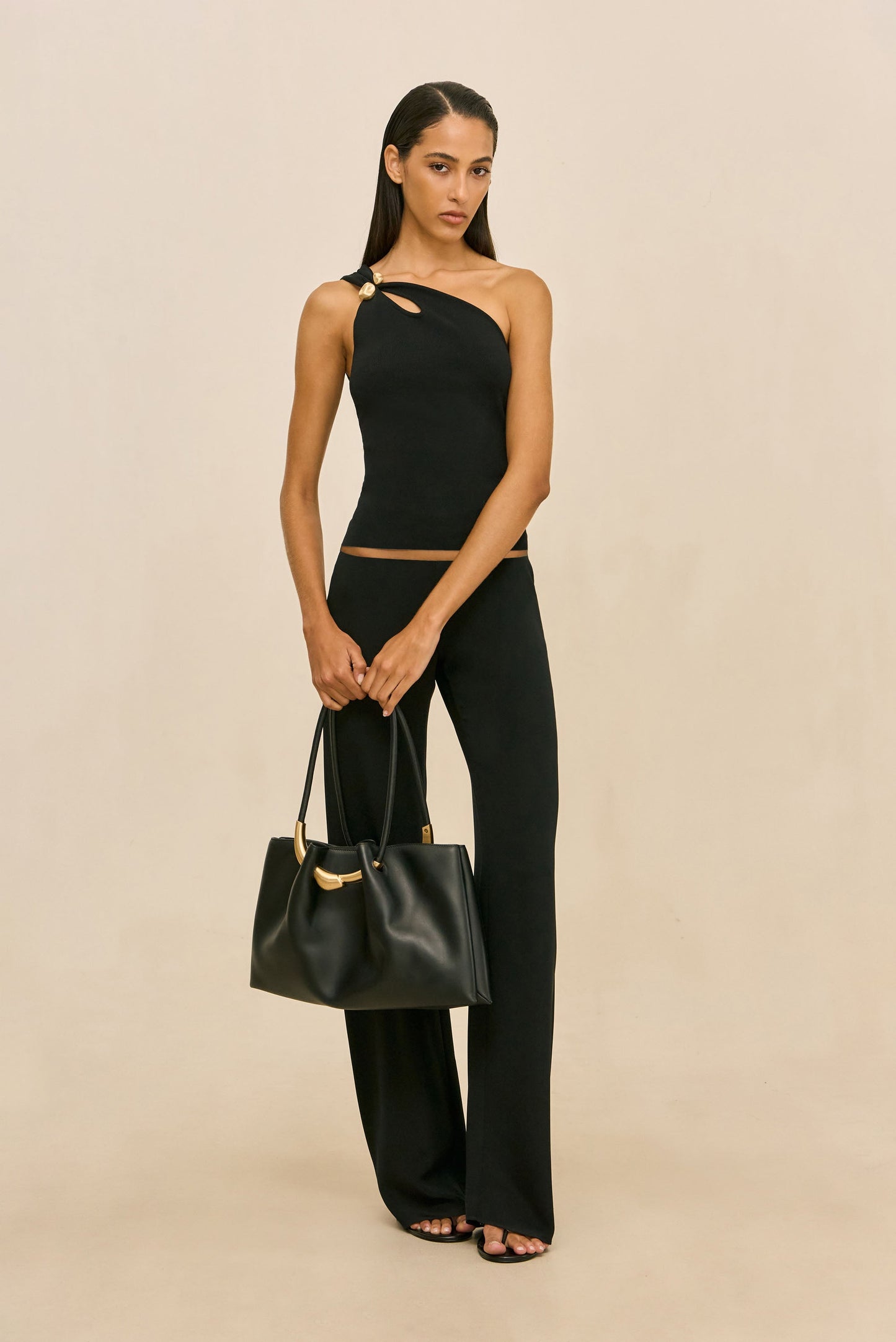 ANOUK KNIT TOP - BLACK