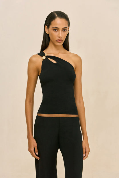 ANOUK KNIT TOP - BLACK