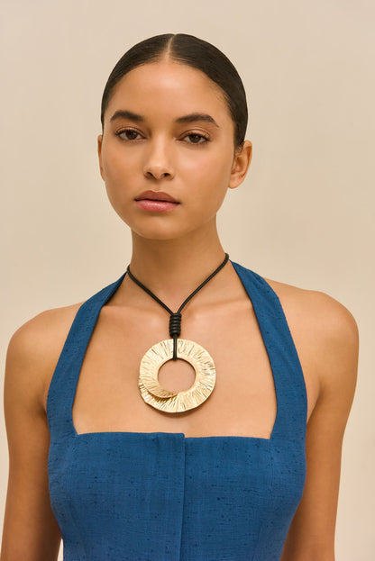REN NECKLACE - BRUSHED BRASS