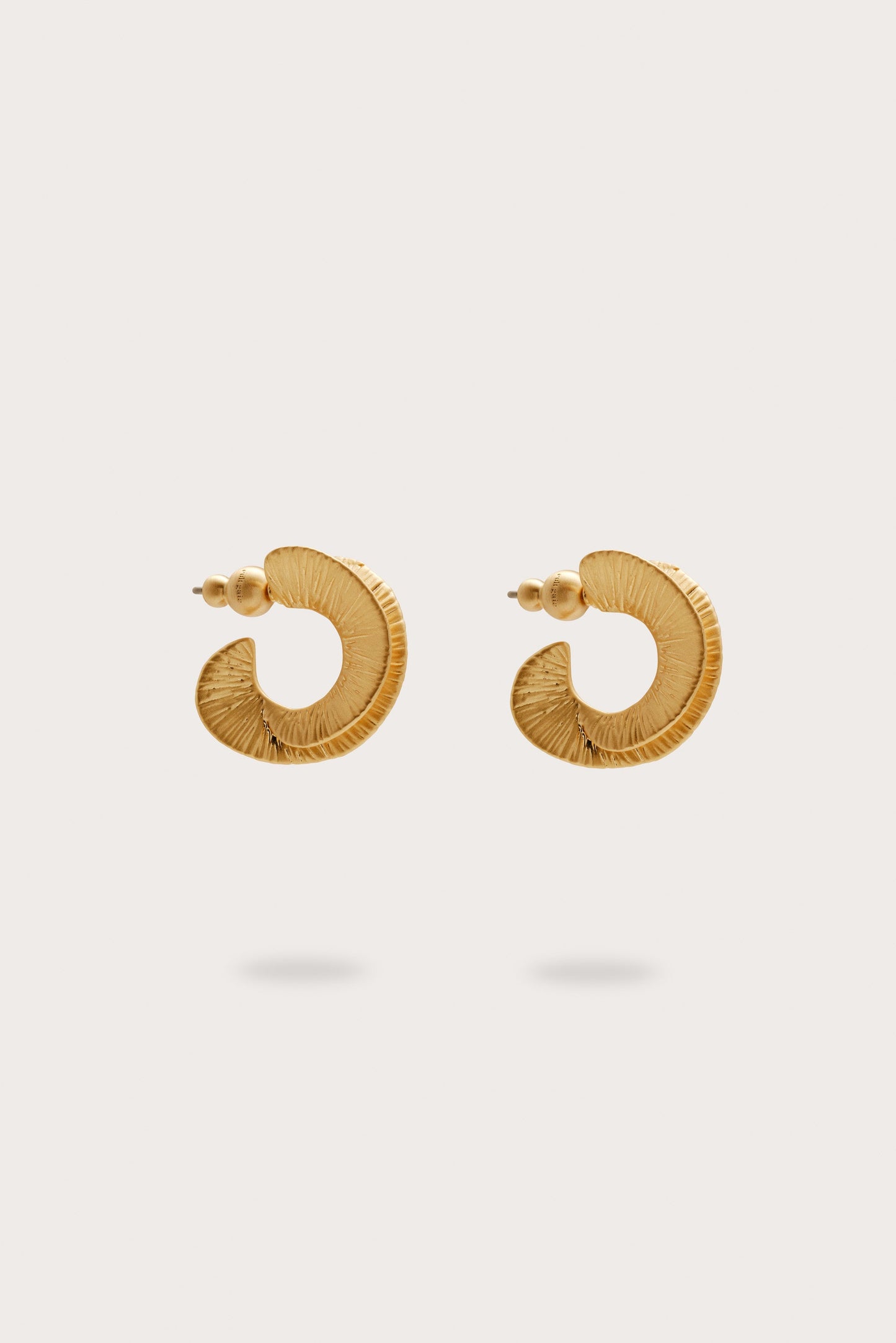 REN MINI HOOP EARRING - BRUSHED BRASS