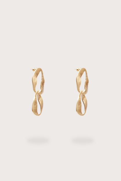 RUE MINI DROP EARRING - BRUSHED BRASS