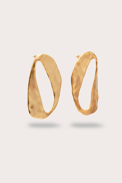 RUE EARRING - BRUSHED BRASS