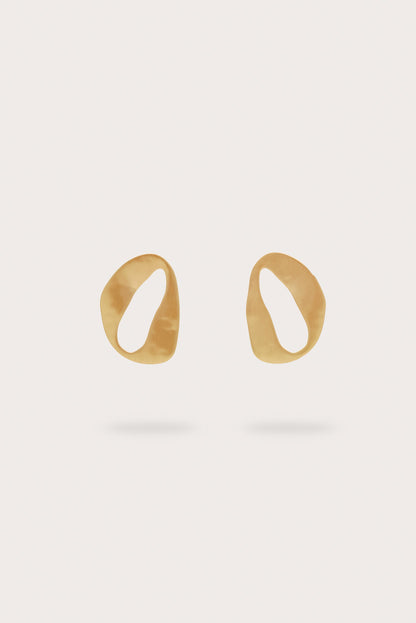 RUE MINI EARRING - BRUSHED BRASS