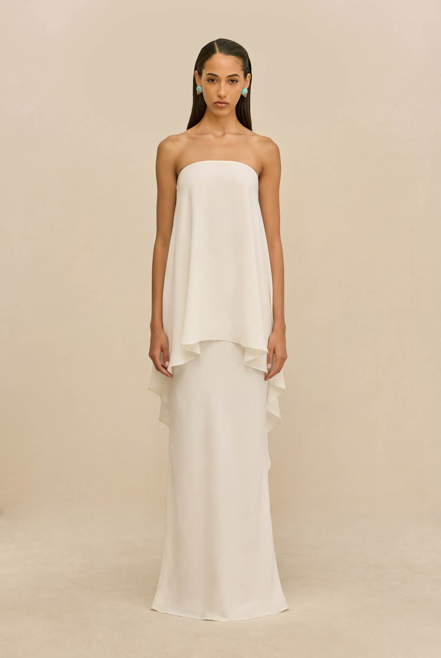 CHANTEL SKIRT - OFF WHITE SILK