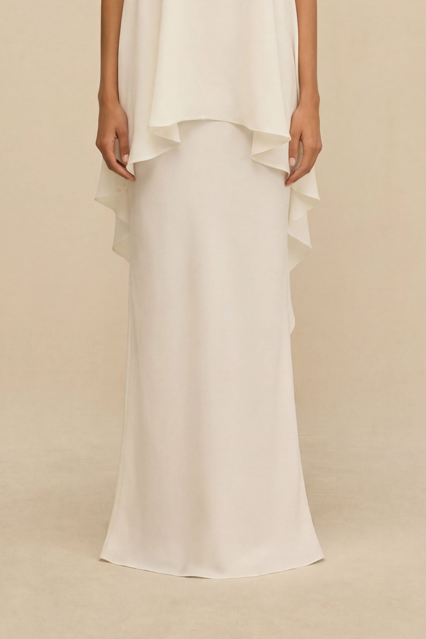 CHANTEL SKIRT - OFF WHITE SILK