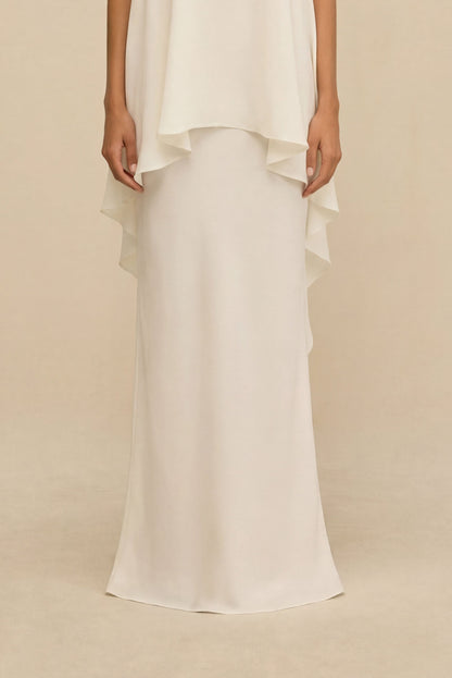 CHANTEL SKIRT - OFF WHITE SILK