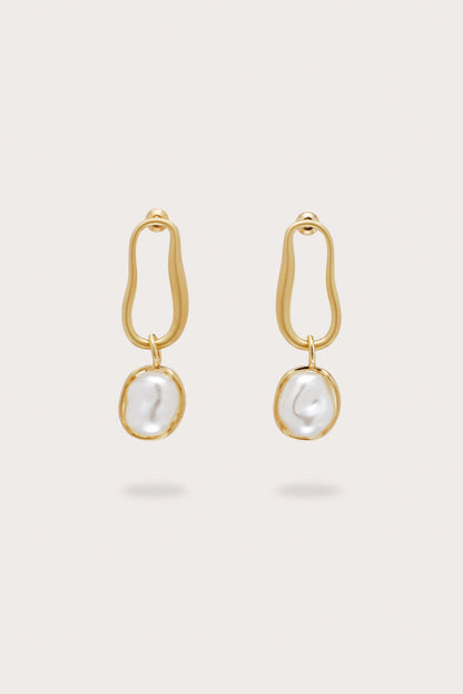 VERA EARRING - BRUSHED BRASS