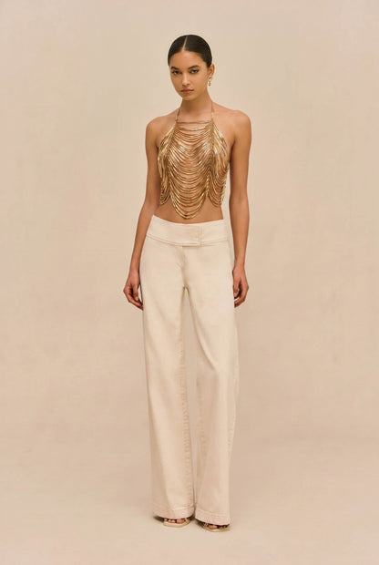 KYE TOP - PALE GOLD