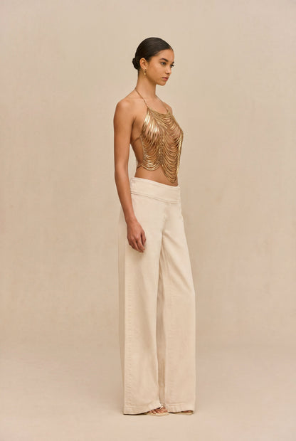 KYE TOP - PALE GOLD